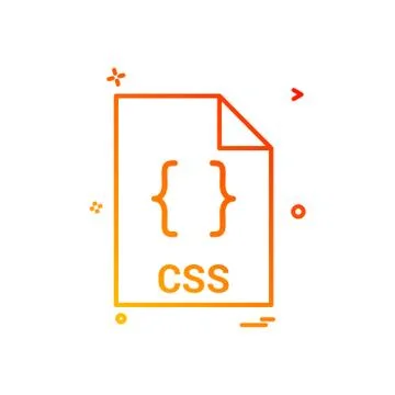 Css file file extension file format icon vector design Ilustración de archivo