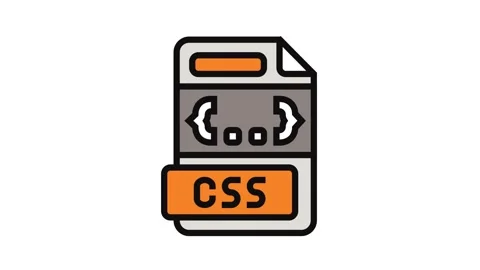 Css file format document color icon animation Stock Footage 326100787