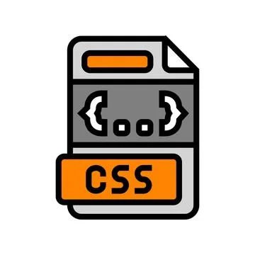 Css file format document color icon vector illustration Illustrazione stock