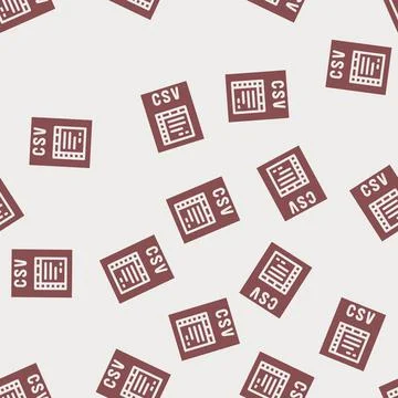 Css file format document glyph vector seamless pattern Stock Illustration