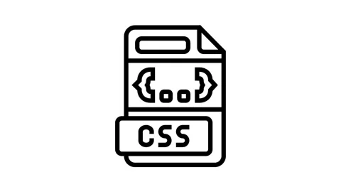 Css file format document line icon animation Stock-Footage 326137067