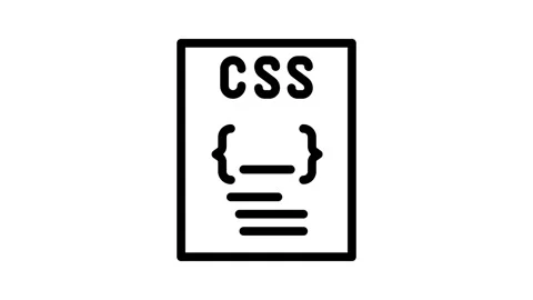 Css file format document line icon animation Stock Footage 326766316