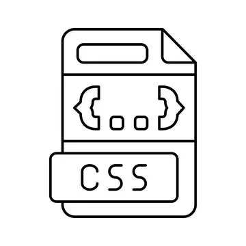 Css file format document line icon vector illustration Stock Illustration