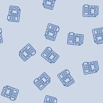 Css file format document line seamless pattern イラスト素材