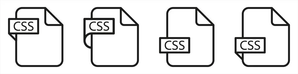 CSS file format document type colored icon. Stock Illustration