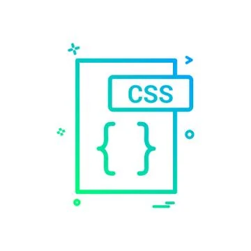 Css file format icon vector design Stock Illustration