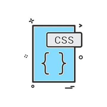 Css file format icon vector design Illustrazione stock