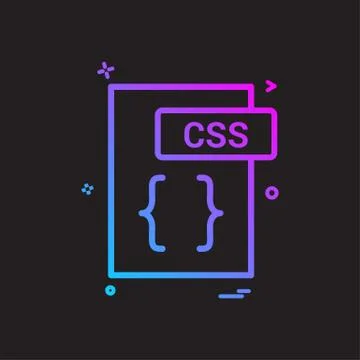 Css file format icon vector design 스톡 일러스트