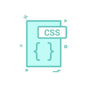 Css file format icon vector design Illustrazione stock