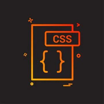 Css file format icon vector design Illustrazione stock