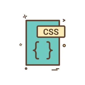 Css file format icon vector design Stock Illustration