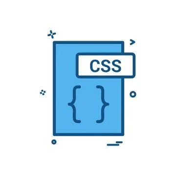 Css file format icon vector design Stockillustratie