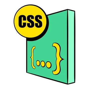 CSS file icon cartoon Stock Illustration