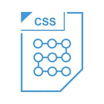 CSS file icon, cartoon style Stock Illustration
