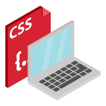 Css file icon, isometric style Stock-Illustration