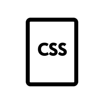 CSS file icon line isolated on white background. Black flat thin icon on mo.. Stock Illustration