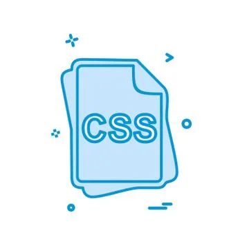CSS file type icon design vector Stock Illustration
