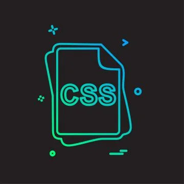 CSS file type icon design vector Stock Illustration