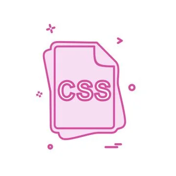 CSS file type icon design vector Stock Illustration