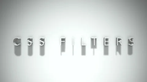 Css filters 3D title animation with shadows on a white background Stock Footage 297016790