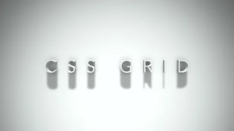 Css grid 3D title animation with shadows on a white background Stock Footage 297016801