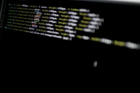 Css instructions to define the background colors of a web application. Websit Foto stock