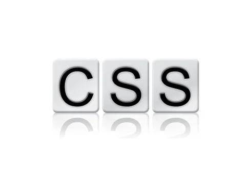 CSS Isolated Tiled Letters Concept and Theme Stock Illustration