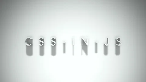 Css in js 3D title animation with shadows on a white background Stock Footage 297268548