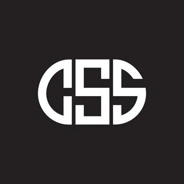 CSS letter logo design on black background. CSS creative initials letter logo Stockillustratie