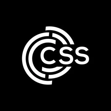 CSS letter logo design on black background. CSS creative initials letter logo Stockillustratie