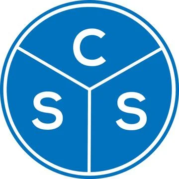 CSS letter logo design. CSS monogram initials letter logo concept. CSS letter Stockillustratie