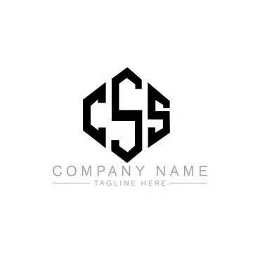 CSS letter logo design with polygon shape. CSS polygon and cube shape logo .. Stockillustratie