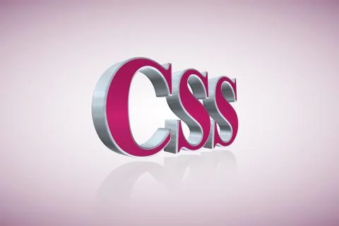CSS lettering - 3D illustration Stock-Illustration