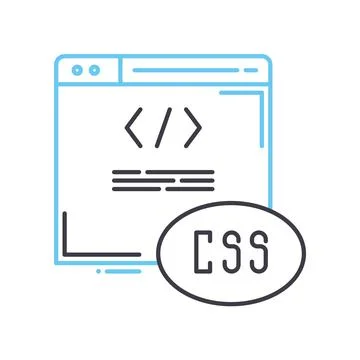 Css line icon, outline symbol, vector illustration, concept sign イラスト素材