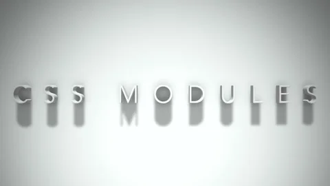 Css modules 3D title animation with shadows on a white background Stock Footage 297016829