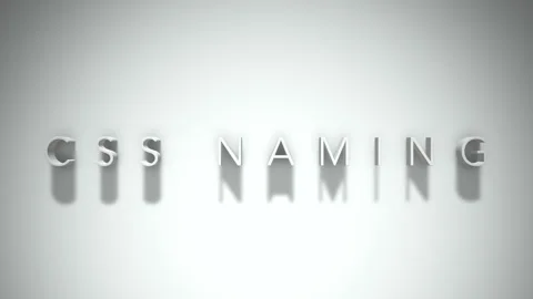 Css naming 3D title animation with shadows on a white background Stock Footage 297268537