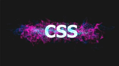 CSS programming with colorful plexus design Stock Illustration