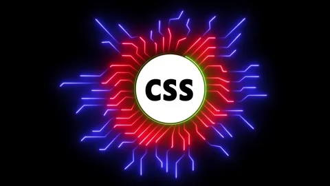 CSS programming language logo digital circuit board animation loop motion g.. 스톡 동영상 330848421