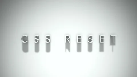 Css reset 3D title animation with shadows on a white background Stock Footage 297016811