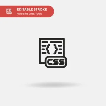 Css Simple vector icon. Illustration symbol design template for web mobile UI Stock Illustration