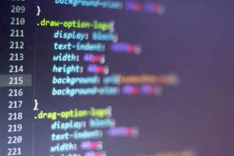 CSS style code. Computer programming source code Stock Photos