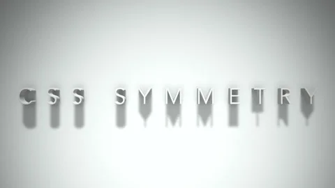 Css symmetry 3D title animation with shadows on a white background Stock Footage 298002357
