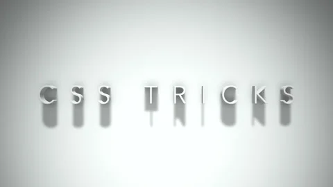 Css tricks 3D title animation with shadows on a white background Stock Footage 297008076