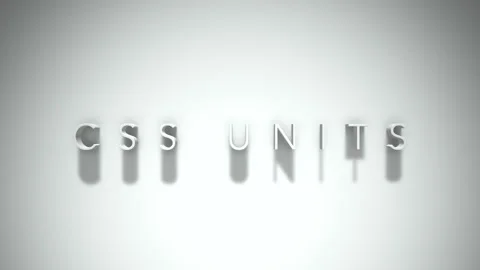 Css units 3D title animation with shadows on a white background Stock Footage 297268546