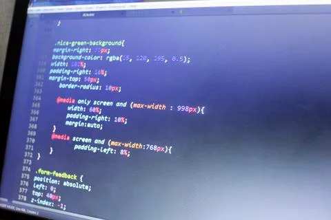 CSS3/LESS/SASS code Stock Photos