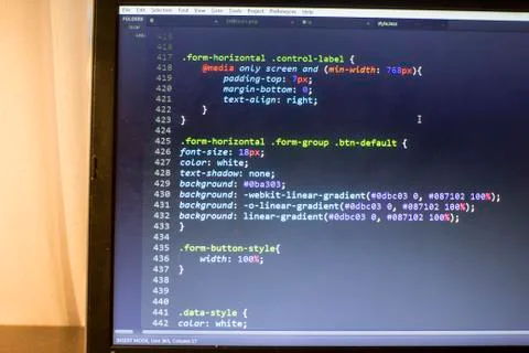 CSS3/LESS/SASS code Stock Photos