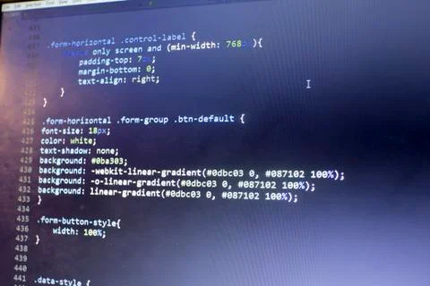 CSS3/LESS/SASS code Stock Photos