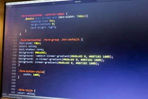 CSS3/LESS/SASS code Stock Photos