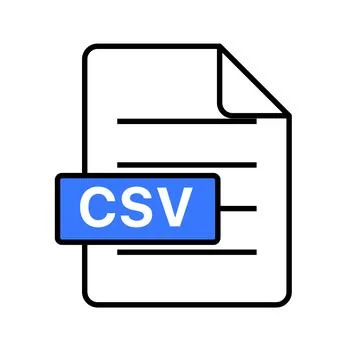 CSV file. Comma-separated values file. Vector. Stock Illustration