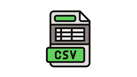 Csv file format document color icon animation Stock Footage 326100772